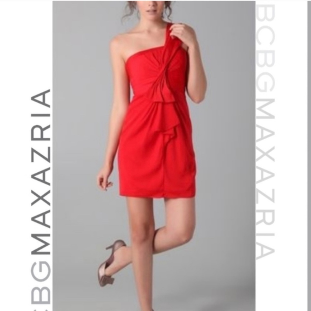 BCBGMax, Jewel Red Palais Dress, Size 2